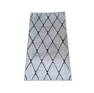 Koberec Králík 80x150 cm, šedý, vzor kosočtverce