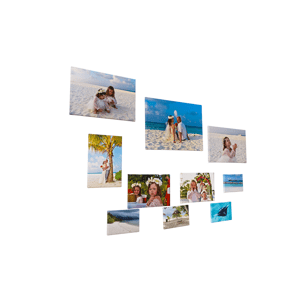 Balíček fotoobrazy z vlastních fotografií 10 kusů - rozměry 70x50, 60x40, 45x30, 30x20, Plátno 100% polyester: 240g/m², S lakováním