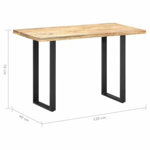 Jídelní stůl mangovníkové dřevo / kov 120x60x76 cm,Jídelní stůl mangovníkové dřevo / kov 120x60x76 cm