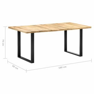 Jídelní stůl mangovníkové dřevo / kov 180x90x76 cm,Jídelní stůl mangovníkové dřevo / kov 180x90x76 cm