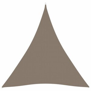 Stínící plachta trojúhelníková 4x4x4 m oxfordská látka Dekorhome Šedohnědá taupe,Stínící plachta trojúhelníková 4x4x4 m oxfordská látka Dekorhome Šedo
