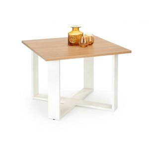 Konferenční stolek CROSS Dub zlatý / bílá,Konferenční stolek CROSS Dub zlatý / bílá