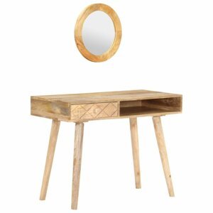 Toaletní stolek se zrcadlem mangovníkové dřevo Dekorhome,Toaletní stolek se zrcadlem mangovníkové dřevo Dekorhome