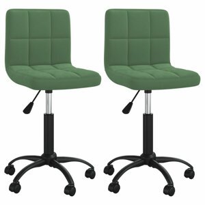 Otočná jídelní židle 2 ks samet / kov Dekorhome Tmavě zelená,Otočná jídelní židle 2 ks samet / kov Dekorhome Tmavě zelená