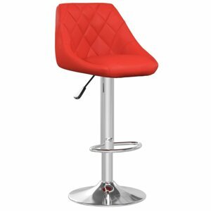 Barová židle 2 ks umělá kůže / chrom Dekorhome Červená,Barová židle 2 ks umělá kůže / chrom Dekorhome Červená