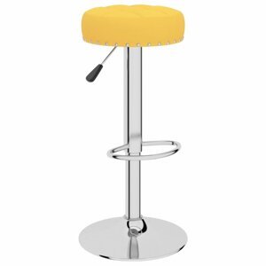 Barová židle látka / chrom Dekorhome Žlutá,Barová židle látka / chrom Dekorhome Žlutá