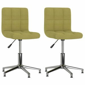 Otočná jídelní židle 2 ks kov / látka Dekorhome Zelená,Otočná jídelní židle 2 ks kov / látka Dekorhome Zelená