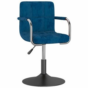 Otočná židle kov / samet Dekorhome Modrá,Otočná židle kov / samet Dekorhome Modrá
