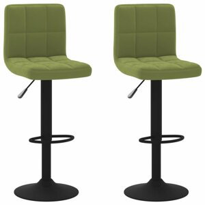 Barová židle 2 ks samet / kov Dekorhome Světle zelená,Barová židle 2 ks samet / kov Dekorhome Světle zelená