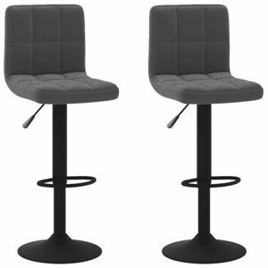 Barová židle 2 ks samet / kov Dekorhome Černá,Barová židle 2 ks samet / kov Dekorhome Černá