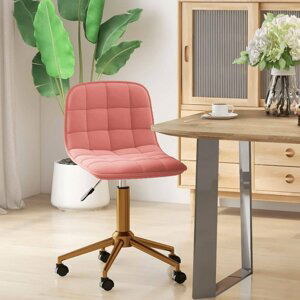 Otočná jídelní židle samet / kov Dekorhome Růžová,Otočná jídelní židle samet / kov Dekorhome Růžová