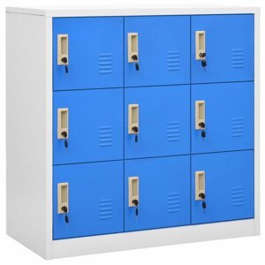 Uzamykatelná kancelářská skříň kov Dekorhome Modrá,Uzamykatelná kancelářská skříň kov Dekorhome Modrá