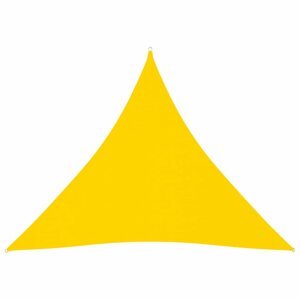 Stínící plachta trojúhelníková 5 x 5 x 5 m oxfordská látka Dekorhome Žlutá,Stínící plachta trojúhelníková 5 x 5 x 5 m oxfordská látka Dekorhome Žlutá