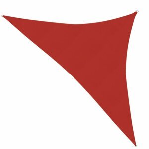 Stínící plachta trojúhelníková HDPE 2,5 x 2,5 x 3,5 m Dekorhome Červená,Stínící plachta trojúhelníková HDPE 2,5 x 2,5 x 3,5 m Dekorhome Červená