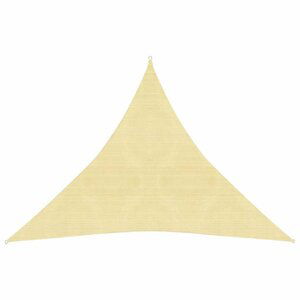 Stínící plachta trojúhelníková HDPE 3 x 3 x 3 m Dekorhome Béžová,Stínící plachta trojúhelníková HDPE 3 x 3 x 3 m Dekorhome Béžová