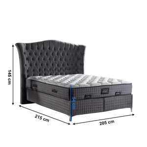 Boxspringová postel MERSIA 160 x 200 cm,Boxspringová postel MERSIA 160 x 200 cm
