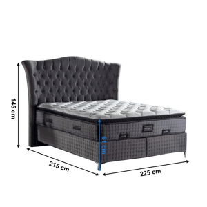 Boxspringová postel MERSIA 180 x 200 cm,Boxspringová postel MERSIA 180 x 200 cm