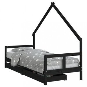 Dětská domečková postel se šuplíky Dekorhome 80 x 200 cm,Dětská domečková postel se šuplíky Dekorhome 80 x 200 cm