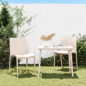 Zahradní židle 2 ks krémové 50 x 46 x 80 cm polypropylen,Zahradní židle 2 ks krémové 50 x 46 x 80 cm polypropylen