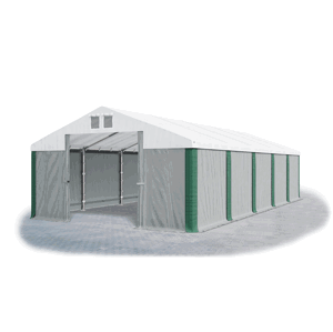 Garážový stan 6x10x2,5m střecha PVC 560g/m2 boky PVC 500g/m2 konstrukce ZIMA Šedá Bílá Zelené,Garážový stan 6x10x2,5m střecha PVC 560g/m2 boky PVC 500