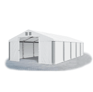 Garážový stan 6x8x3m střecha PVC 560g/m2 boky PVC 500g/m2 konstrukce ZIMA Bílá Bílá Šedé,Garážový stan 6x8x3m střecha PVC 560g/m2 boky PVC 500g/m2 kon