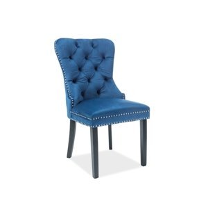 Jídelní židle AUGUST VELVET Tmavě modrá,Jídelní židle AUGUST VELVET Tmavě modrá