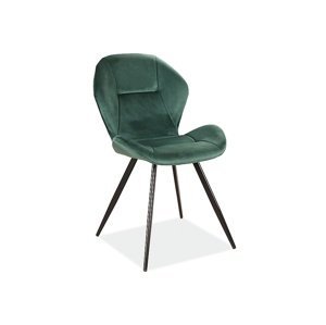 Jídelní židle GINGER VELVET Tmavě zelená,Jídelní židle GINGER VELVET Tmavě zelená