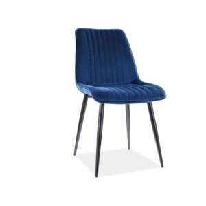 Jídelní židle KIM VELVET Tmavě modrá,Jídelní židle KIM VELVET Tmavě modrá