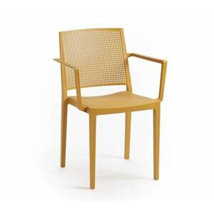 Jídelní židle GRID ARMCHAIR Hořčicová,Jídelní židle GRID ARMCHAIR Hořčicová