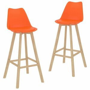 Barová židle 2 ks Dekorhome Oranžová,Barová židle 2 ks Dekorhome Oranžová
