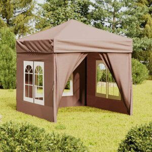 Party stan 2x2 m Dekorhome Šedohnědá taupe,Party stan 2x2 m Dekorhome Šedohnědá taupe