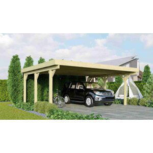 Dřevěný přístřešek / carport CLASSIC 1A s plechy Dekorhome,Dřevěný přístřešek / carport CLASSIC 1A s plechy Dekorhome