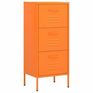 Plechová skříňka Dekorhome Oranžová,Plechová skříňka Dekorhome Oranžová