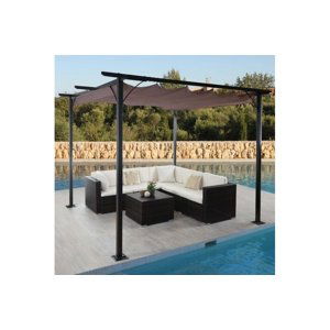 Pergola se stahovací střechou 3x3m WH9978 Dekorhome,Pergola se stahovací střechou 3x3m WH9978 Dekorhome