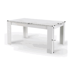 Jídelní stůl TOMY NEW 160x90x75 cm,Jídelní stůl TOMY NEW 160x90x75 cm
