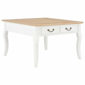 Konferenční stolek Acate dřevo / MDF Dekorhome Přírodní / bílá,Konferenční stolek Acate dřevo / MDF Dekorhome Přírodní / bílá