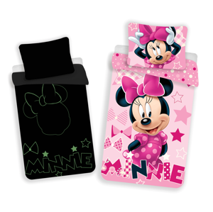 Jerry Fabrics Licenční povlečení Minnie se svítícím efektem 140x200