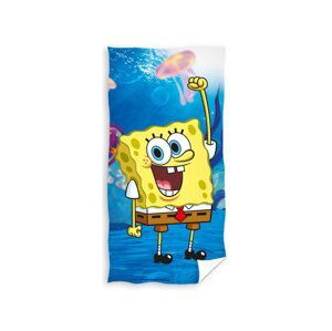 Carbotex Bavlněná froté osuška 70x140 cm - Sponge Bob Veselá houba