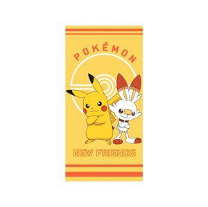 TipTrade Bavlněná froté  osuška 70x140 cm - Pokémon Pikachu a Scorbunny