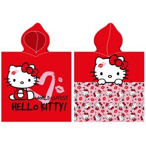 TipTrade Dětské pončo 55x110 cm - Hello Kitty Nejroztomilejší na světě
