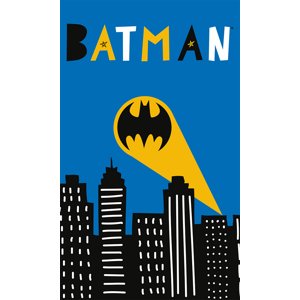 Carbotex Bavlněný froté ručníček 30x50 cm - Batman Gotham City