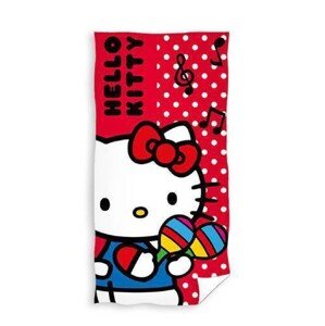 Carbotex Bavlněná froté osuška 70x140 cm - Hello Kitty Malá hudebnice