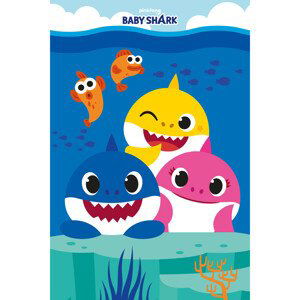 Halantex Deka fleecová 100x150 cm - Baby Shark Family