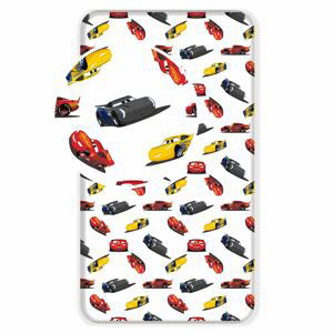 Jerry Fabrics Bavlněné napínací prostěradlo 90x200 + 25 cm - Cars I am speed