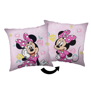 Jerry Fabrics Dekorační polštářek 40x40 cm - Minnie "Pink Bow"