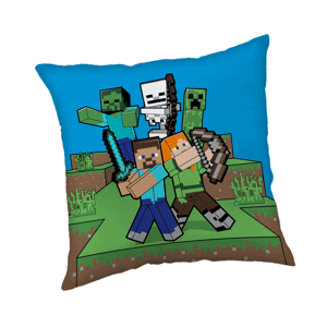 Jerry Fabrics Dekorační polštářek35x35 cm - Minecraft "Mobs vs Us"