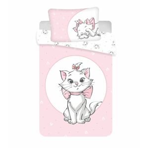 Jerry Fabrics Povlečení do postýlky 100x135 + 40x60 cm - Marie Cat "Light Pink"