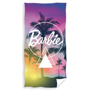 Carbotex Bavlněná froté osuška 70x140 cm - Barbie Miami Beach