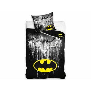 Carbotex Bavlněné povlečení 140x200 + 70x90 cm - Batman Steel logo