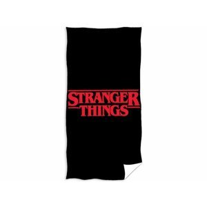 Carbotex Bavlněná froté osuška 70x140 - Stranger Things Black